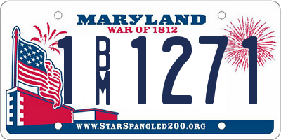 MD license plate 1BM1271