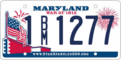 MD license plate 1BM1277