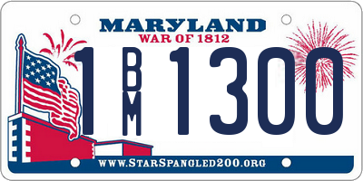 MD license plate 1BM1300