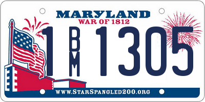 MD license plate 1BM1305