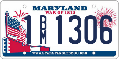 MD license plate 1BM1306