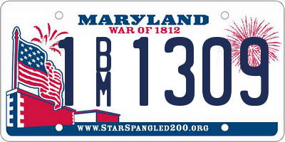 MD license plate 1BM1309
