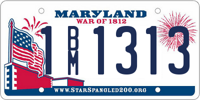 MD license plate 1BM1313