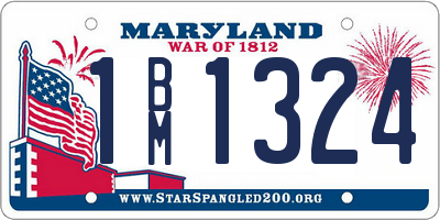 MD license plate 1BM1324