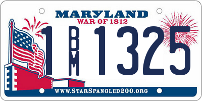 MD license plate 1BM1325