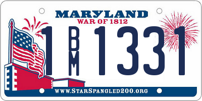 MD license plate 1BM1331