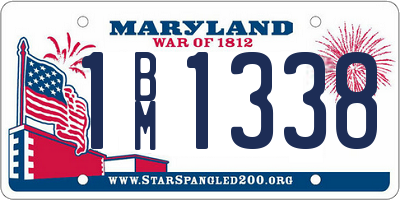MD license plate 1BM1338