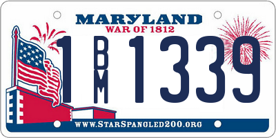 MD license plate 1BM1339