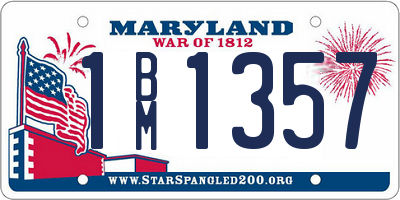 MD license plate 1BM1357