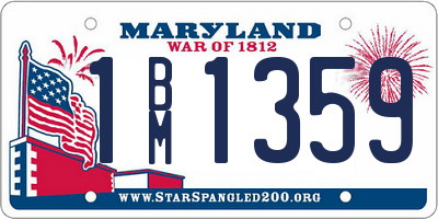 MD license plate 1BM1359