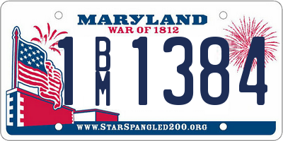 MD license plate 1BM1384