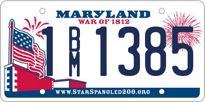MD license plate 1BM1385