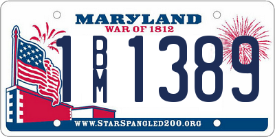 MD license plate 1BM1389