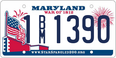 MD license plate 1BM1390