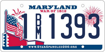 MD license plate 1BM1393