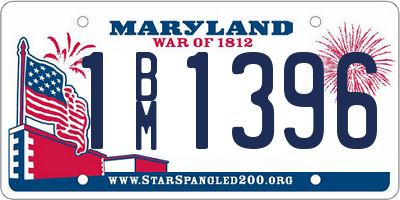 MD license plate 1BM1396