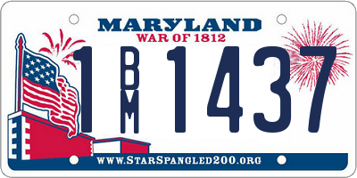 MD license plate 1BM1437