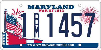 MD license plate 1BM1457