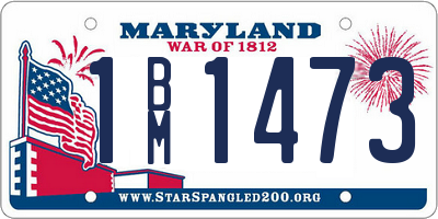 MD license plate 1BM1473