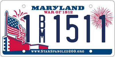 MD license plate 1BM1511
