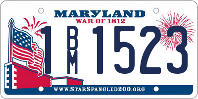 MD license plate 1BM1523