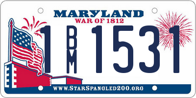 MD license plate 1BM1531