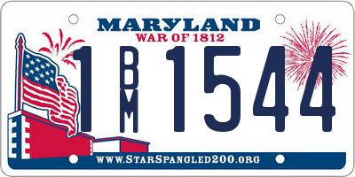 MD license plate 1BM1544