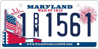 MD license plate 1BM1561