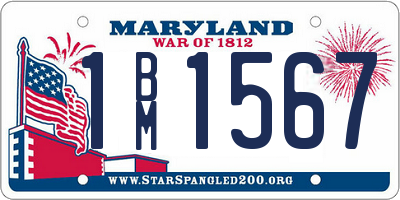 MD license plate 1BM1567