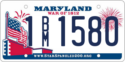 MD license plate 1BM1580