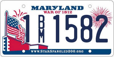 MD license plate 1BM1582