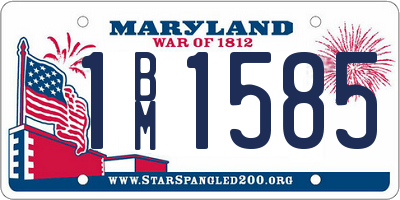 MD license plate 1BM1585