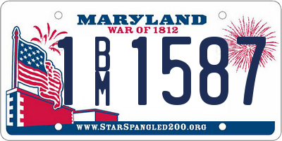MD license plate 1BM1587