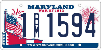 MD license plate 1BM1594