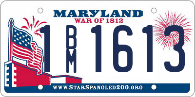 MD license plate 1BM1613