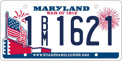 MD license plate 1BM1621