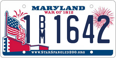 MD license plate 1BM1642