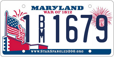 MD license plate 1BM1679