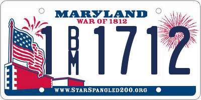 MD license plate 1BM1712