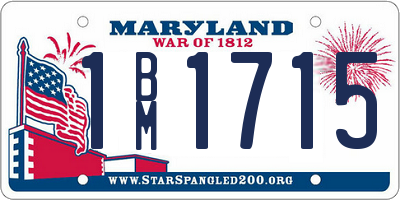 MD license plate 1BM1715