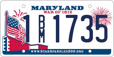 MD license plate 1BM1735
