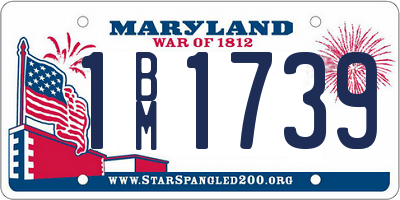 MD license plate 1BM1739