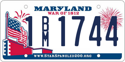 MD license plate 1BM1744