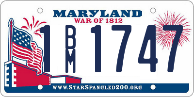 MD license plate 1BM1747
