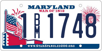 MD license plate 1BM1748