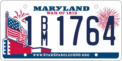 MD license plate 1BM1764