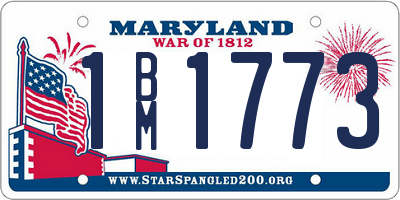 MD license plate 1BM1773