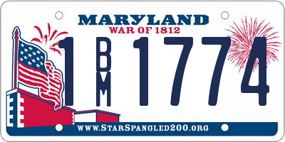 MD license plate 1BM1774