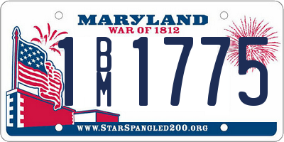 MD license plate 1BM1775