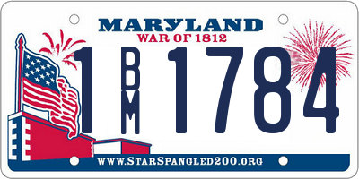 MD license plate 1BM1784